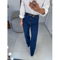 Wide leg elastano escura - 01235 - Duotti