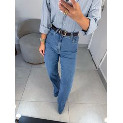 Wide leg elastano média - 01242 - Duotti