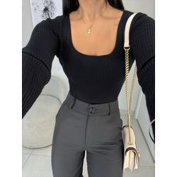 Body Tricot preto - 0793 - Duotti