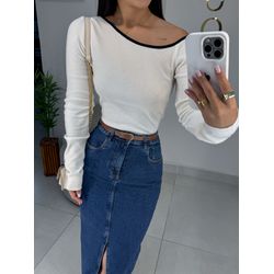 Tricot ombro off white - 05328 - Duotti