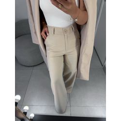 Calça alfaiataria íris areia - 01415 - Duotti