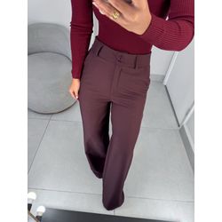 Calça alfaiataria íris bordô - 01416 - Duotti