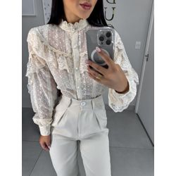 Camisa Anelise areia - 05347 - Duotti