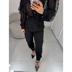 Calça Amélia preta - 01422 - Duotti