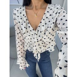 Blusa Clara off white - 1780 - Duotti