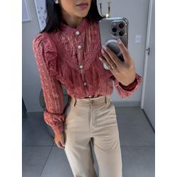 Camisa Saraiva rosa queimado - 1794 - Duotti