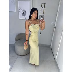 Vestido Roma amarelo manteiga - 11193 - Duotti