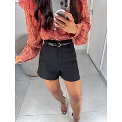 Short alfaiataria preto - 1075 - Duotti