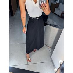 Saia alfaiataria serena preta - 11208 - Duotti