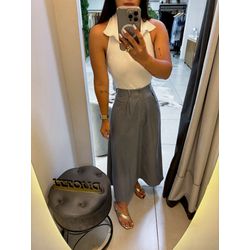 Saia alfaiataria serena cinza - 11209 - Duotti