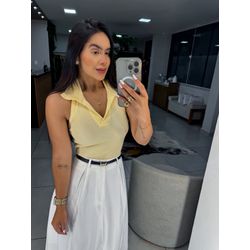 Blusa Lina amarelo manteiga - 11210 - Duotti