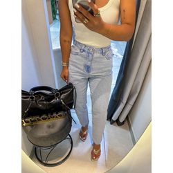 Calça jeans mom sky - 01402 - Duotti