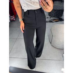 Calça alfaiataria íris preta - 01444 - Duotti