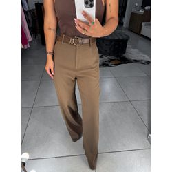 Calça alfaiataria Alícia marrom - 01451 - Duotti