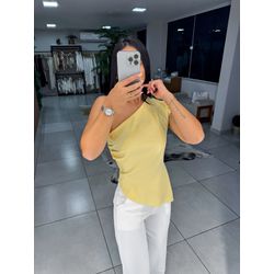 Blusa alfaiataria Laura amarela - 05374 - Duotti