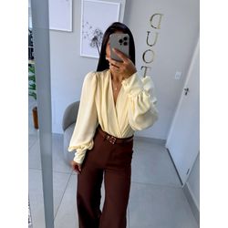 Body Joana amarelo manteiga - 07104 - Duotti