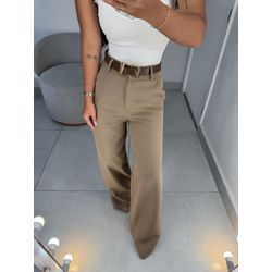 Calça alfaiataria Liza terra - 01400 - Duotti