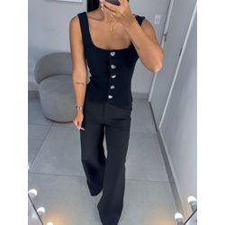 Colete modal preto - 11243 - Duotti