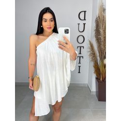 Blusa alongada off white - 05134 - Duotti
