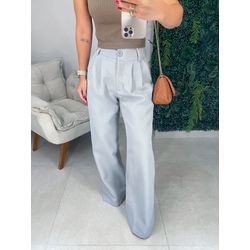 Calça alfaiataria Lauren cinza - 01313 - Duotti