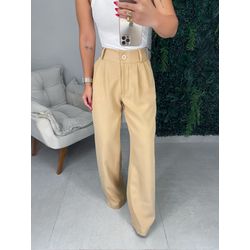 Calça alfaiataria Lauren bege - 01317 - Duotti