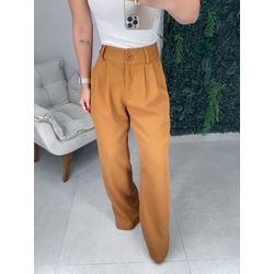 Calça alfaiataria Lauren marrom - 01318 - Duotti