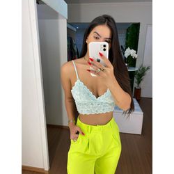 Top renda verde - 0228 - Duotti