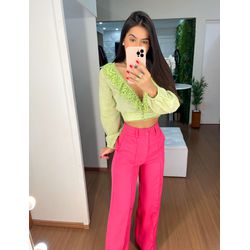 Cropped bordado verde - 0299 - Duotti