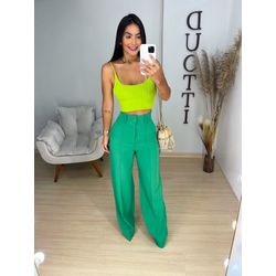 Pantalona alfaiataria verde - 01145 - Duotti