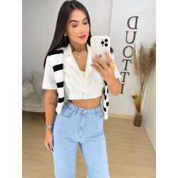 Cropped alfaiataria Lana off - 02225 - Duotti