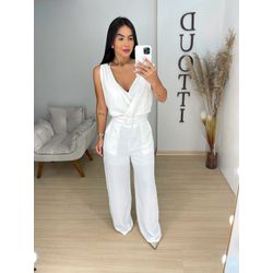 Macacão Deise branco - 1012 - Duotti