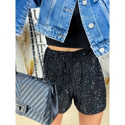 Short paetê preto - 1105 - Duotti
