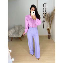 Pantalona alfaiataria Laura lilás - 01157 - Duotti
