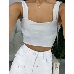 Cropped lurex prata - 02294 - Duotti