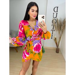 Vestido Kimono laranja - 0957 - Duotti