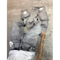 CALÇA JEANS CINZA - DU OUTLET