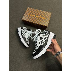 TENIS LV SKATE - BRANCO / PRETO - DU OUTLET