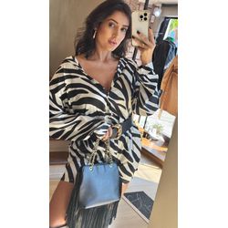 CONJUNTO ZEBRA PRETO E BRANCO - 2473 - DUQUESA STORE