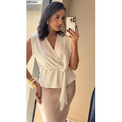 BLUSA TRANSPASSE ALFAIATARIA - 2496 - DUQUESA STORE