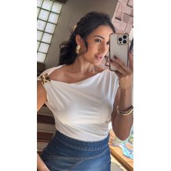 BLUSA POLIAMIDA HELLEN- BRANCA - 2546 - DUQUESA STORE