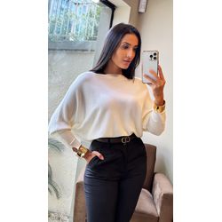 BLUSA MORCEGO MOUSSE OFF WHITE - 1396 - DUQUESA STORE