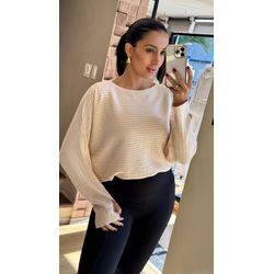 BLUSA MORCEGO DEDINHO AREIA - 2472 - DUQUESA STORE