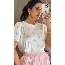T-SHIRT APLICAÇÕES EM PÉROLA- BRANCO - 2499 - DUQUESA STORE