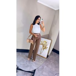 CALÇA FLARE PRISCILA MARROM - 2230 - DUQUESA STORE