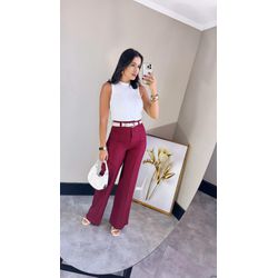 CALÇA FLARE PRISCILA MARSALA - 2230 - DUQUESA STORE