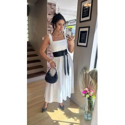 VESTIDO CLARA- BRANCO - 2543 - DUQUESA STORE