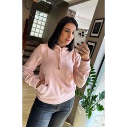 BLUSÃO FLEECE CANELADO ROSA - 1728 - DUQUESA STORE