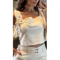 CROPPED LINHO PESPONTADO 3423- CRU - 2559 - DUQUESA STORE