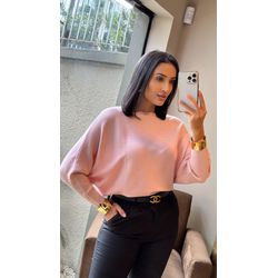 BLUSA MORCEGO MOUSSE ROSA - 1396 - DUQUESA STORE