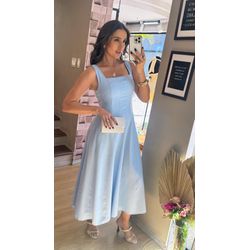VESTIDO CLARA- AZUL CANDY - 2543 - DUQUESA STORE